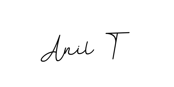 The best way (BallpointsItalic-DORy9) to make a short signature is to pick only two or three words in your name. The name Anil T include a total of six letters. For converting this name. Anil T signature style 11 images and pictures png