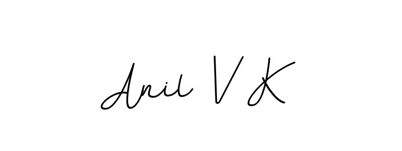 Make a beautiful signature design for name Anil V K. With this signature (BallpointsItalic-DORy9) style, you can create a handwritten signature for free. Anil V K signature style 11 images and pictures png