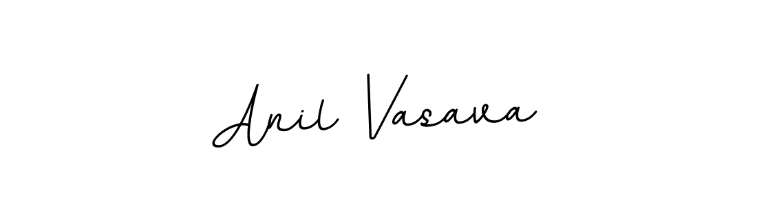 How to make Anil Vasava name signature. Use BallpointsItalic-DORy9 style for creating short signs online. This is the latest handwritten sign. Anil Vasava signature style 11 images and pictures png