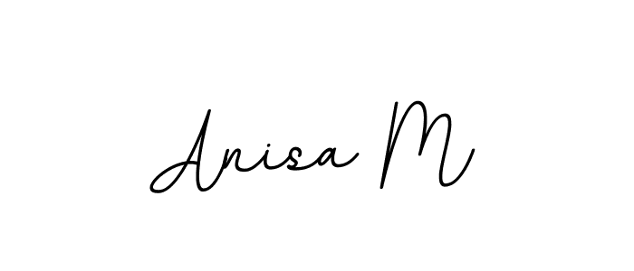 The best way (BallpointsItalic-DORy9) to make a short signature is to pick only two or three words in your name. The name Anisa M include a total of six letters. For converting this name. Anisa M signature style 11 images and pictures png