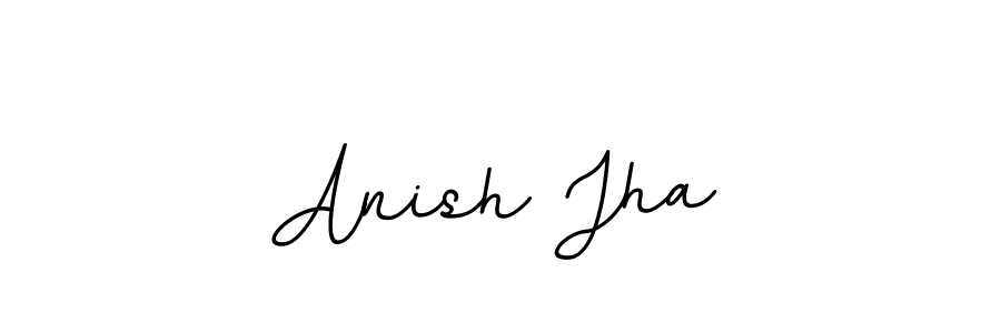 Use a signature maker to create a handwritten signature online. With this signature software, you can design (BallpointsItalic-DORy9) your own signature for name Anish Jha. Anish Jha signature style 11 images and pictures png
