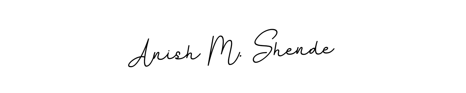 This is the best signature style for the Anish M. Shende name. Also you like these signature font (BallpointsItalic-DORy9). Mix name signature. Anish M. Shende signature style 11 images and pictures png