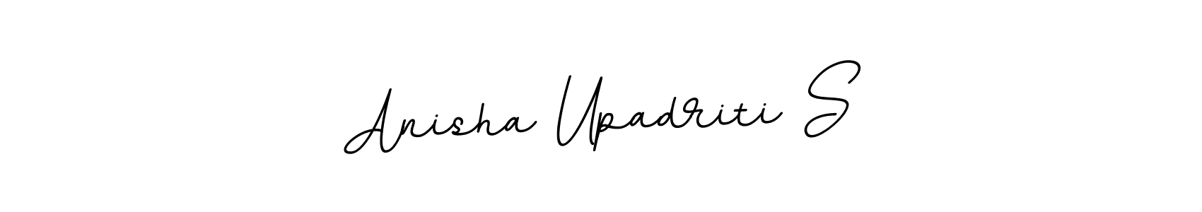 if you are searching for the best signature style for your name Anisha Upadriti S. so please give up your signature search. here we have designed multiple signature styles  using BallpointsItalic-DORy9. Anisha Upadriti S signature style 11 images and pictures png