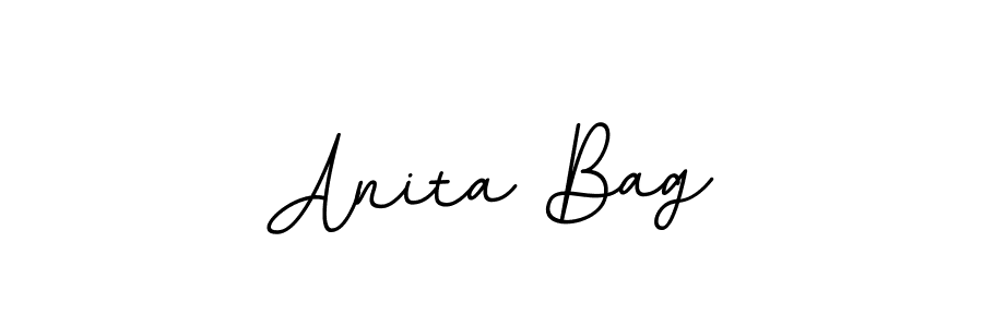 How to make Anita Bag name signature. Use BallpointsItalic-DORy9 style for creating short signs online. This is the latest handwritten sign. Anita Bag signature style 11 images and pictures png