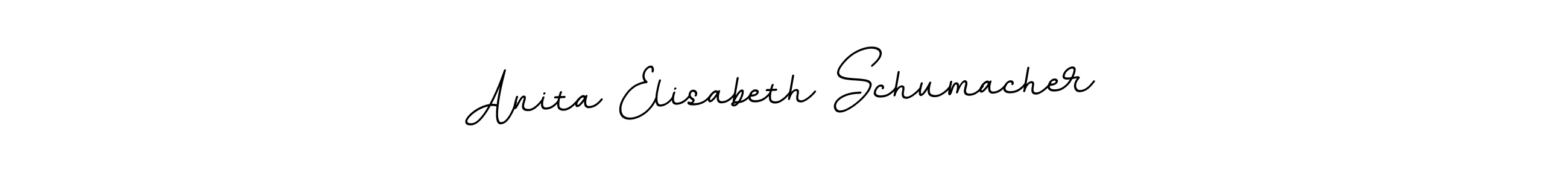 This is the best signature style for the Anita Elisabeth Schumacher name. Also you like these signature font (BallpointsItalic-DORy9). Mix name signature. Anita Elisabeth Schumacher signature style 11 images and pictures png