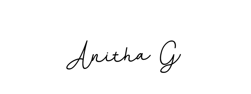 Create a beautiful signature design for name Anitha G. With this signature (BallpointsItalic-DORy9) fonts, you can make a handwritten signature for free. Anitha G signature style 11 images and pictures png