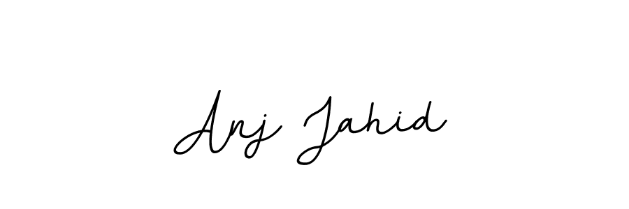 How to make Anj Jahid name signature. Use BallpointsItalic-DORy9 style for creating short signs online. This is the latest handwritten sign. Anj Jahid signature style 11 images and pictures png