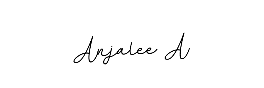The best way (BallpointsItalic-DORy9) to make a short signature is to pick only two or three words in your name. The name Anjalee A include a total of six letters. For converting this name. Anjalee A signature style 11 images and pictures png