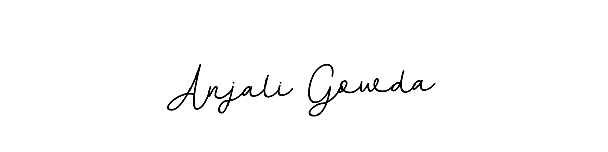 The best way (BallpointsItalic-DORy9) to make a short signature is to pick only two or three words in your name. The name Anjali Gowda include a total of six letters. For converting this name. Anjali Gowda signature style 11 images and pictures png