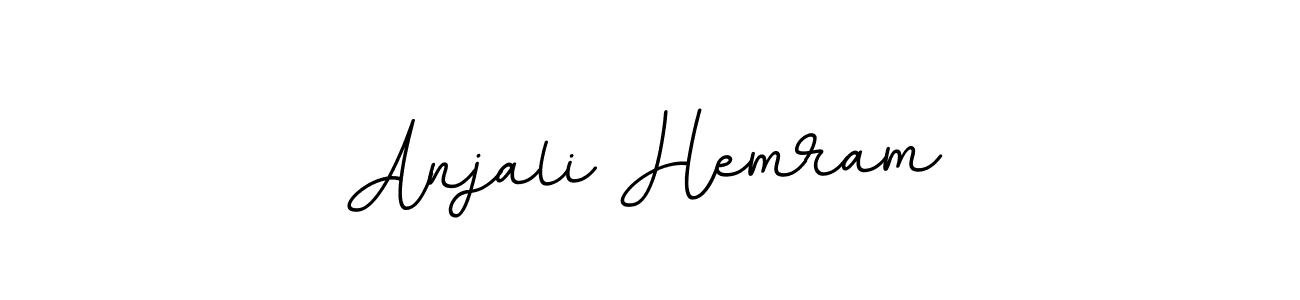 This is the best signature style for the Anjali Hemram name. Also you like these signature font (BallpointsItalic-DORy9). Mix name signature. Anjali Hemram signature style 11 images and pictures png