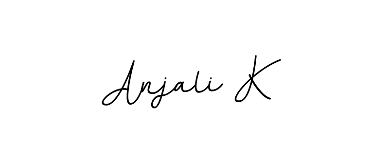 Use a signature maker to create a handwritten signature online. With this signature software, you can design (BallpointsItalic-DORy9) your own signature for name Anjali K. Anjali K signature style 11 images and pictures png