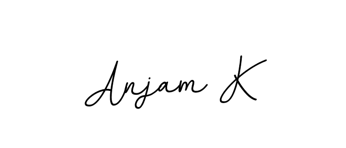 This is the best signature style for the Anjam K name. Also you like these signature font (BallpointsItalic-DORy9). Mix name signature. Anjam K signature style 11 images and pictures png