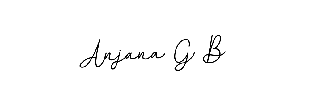 This is the best signature style for the Anjana G B name. Also you like these signature font (BallpointsItalic-DORy9). Mix name signature. Anjana G B signature style 11 images and pictures png