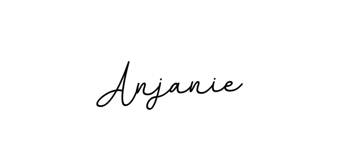 How to make Anjanie name signature. Use BallpointsItalic-DORy9 style for creating short signs online. This is the latest handwritten sign. Anjanie signature style 11 images and pictures png