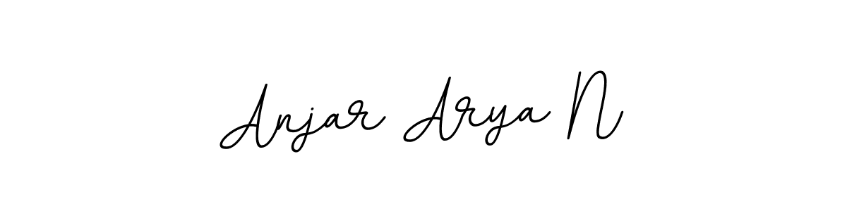 How to make Anjar Arya N name signature. Use BallpointsItalic-DORy9 style for creating short signs online. This is the latest handwritten sign. Anjar Arya N signature style 11 images and pictures png