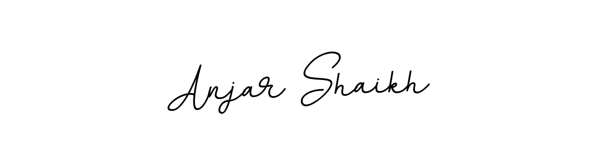 How to make Anjar Shaikh name signature. Use BallpointsItalic-DORy9 style for creating short signs online. This is the latest handwritten sign. Anjar Shaikh signature style 11 images and pictures png