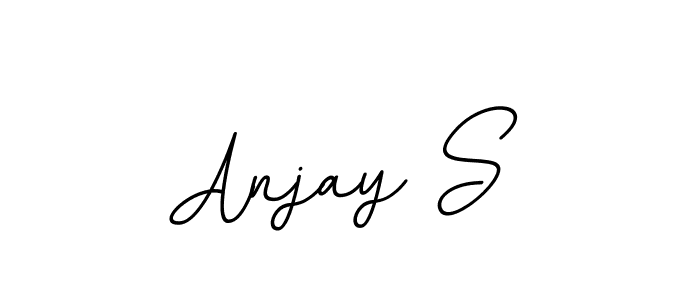 You should practise on your own different ways (BallpointsItalic-DORy9) to write your name (Anjay S) in signature. don't let someone else do it for you. Anjay S signature style 11 images and pictures png