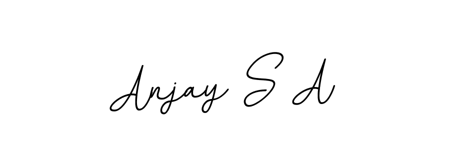 You should practise on your own different ways (BallpointsItalic-DORy9) to write your name (Anjay S A) in signature. don't let someone else do it for you. Anjay S A signature style 11 images and pictures png