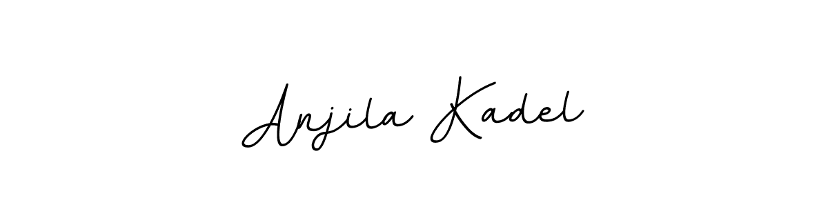 How to make Anjila Kadel name signature. Use BallpointsItalic-DORy9 style for creating short signs online. This is the latest handwritten sign. Anjila Kadel signature style 11 images and pictures png