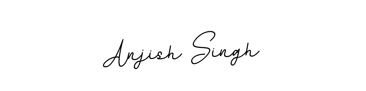 Use a signature maker to create a handwritten signature online. With this signature software, you can design (BallpointsItalic-DORy9) your own signature for name Anjish Singh. Anjish Singh signature style 11 images and pictures png