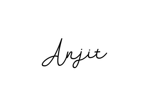 How to make Anjit name signature. Use BallpointsItalic-DORy9 style for creating short signs online. This is the latest handwritten sign. Anjit signature style 11 images and pictures png