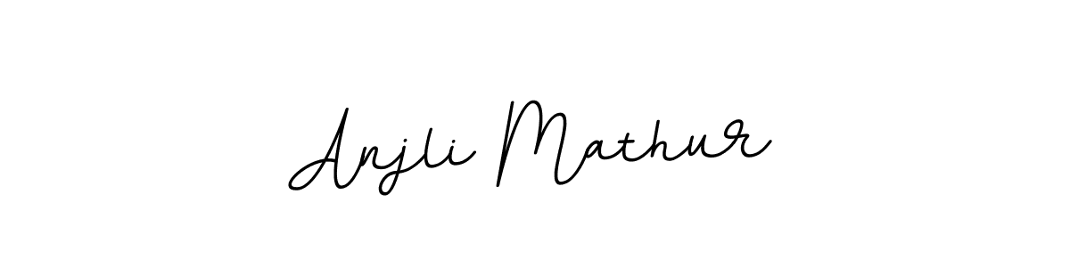 The best way (BallpointsItalic-DORy9) to make a short signature is to pick only two or three words in your name. The name Anjli Mathur include a total of six letters. For converting this name. Anjli Mathur signature style 11 images and pictures png