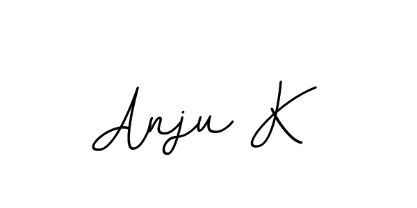 You should practise on your own different ways (BallpointsItalic-DORy9) to write your name (Anju K) in signature. don't let someone else do it for you. Anju K signature style 11 images and pictures png