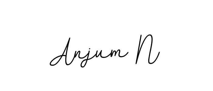 Anjum N stylish signature style. Best Handwritten Sign (BallpointsItalic-DORy9) for my name. Handwritten Signature Collection Ideas for my name Anjum N. Anjum N signature style 11 images and pictures png