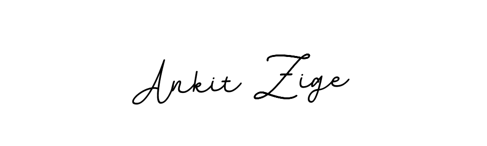 How to make Ankit Zige name signature. Use BallpointsItalic-DORy9 style for creating short signs online. This is the latest handwritten sign. Ankit Zige signature style 11 images and pictures png