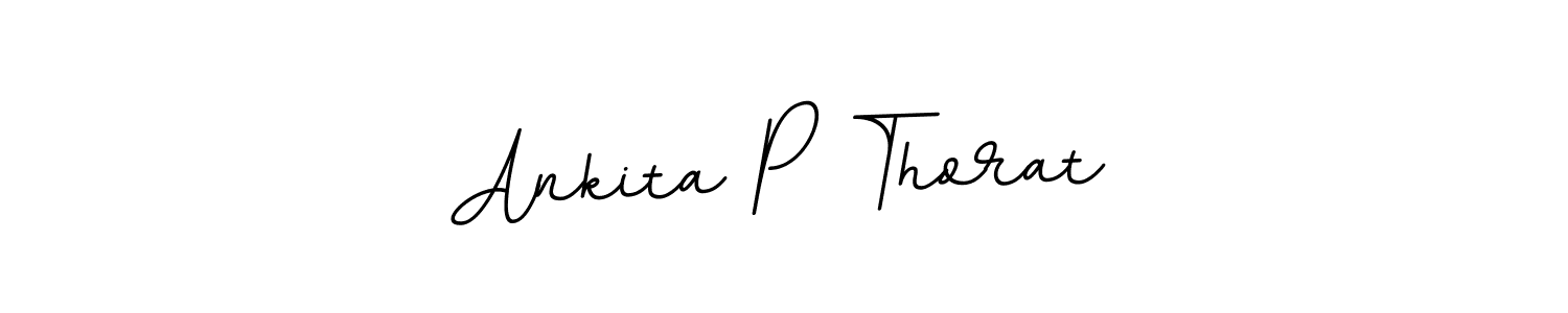 The best way (BallpointsItalic-DORy9) to make a short signature is to pick only two or three words in your name. The name Ankita P Thorat include a total of six letters. For converting this name. Ankita P Thorat signature style 11 images and pictures png