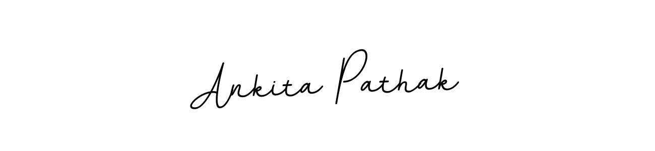 Design your own signature with our free online signature maker. With this signature software, you can create a handwritten (BallpointsItalic-DORy9) signature for name Ankita Pathak. Ankita Pathak signature style 11 images and pictures png