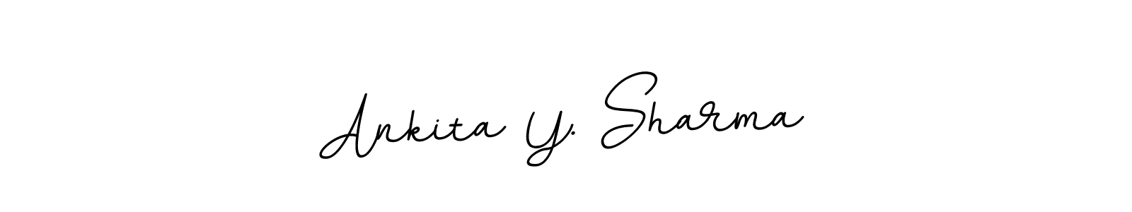 How to make Ankita Y. Sharma signature? BallpointsItalic-DORy9 is a professional autograph style. Create handwritten signature for Ankita Y. Sharma name. Ankita Y. Sharma signature style 11 images and pictures png