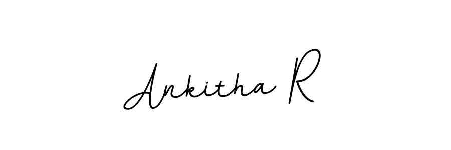 This is the best signature style for the Ankitha R name. Also you like these signature font (BallpointsItalic-DORy9). Mix name signature. Ankitha R signature style 11 images and pictures png