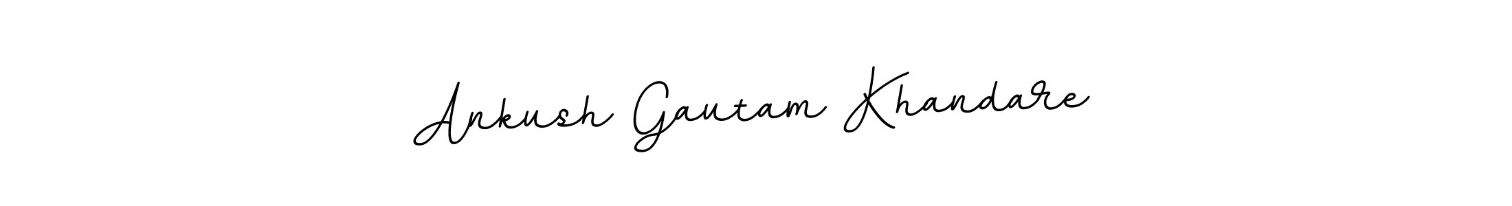 How to make Ankush Gautam Khandare name signature. Use BallpointsItalic-DORy9 style for creating short signs online. This is the latest handwritten sign. Ankush Gautam Khandare signature style 11 images and pictures png