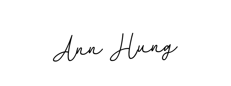 How to make Ann Hung name signature. Use BallpointsItalic-DORy9 style for creating short signs online. This is the latest handwritten sign. Ann Hung signature style 11 images and pictures png