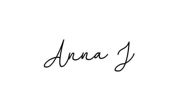 How to make Anna J name signature. Use BallpointsItalic-DORy9 style for creating short signs online. This is the latest handwritten sign. Anna J signature style 11 images and pictures png