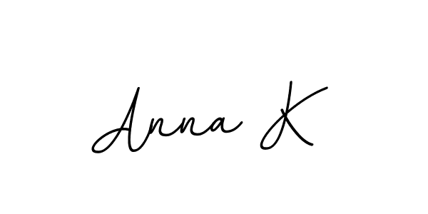 How to make Anna K name signature. Use BallpointsItalic-DORy9 style for creating short signs online. This is the latest handwritten sign. Anna K signature style 11 images and pictures png