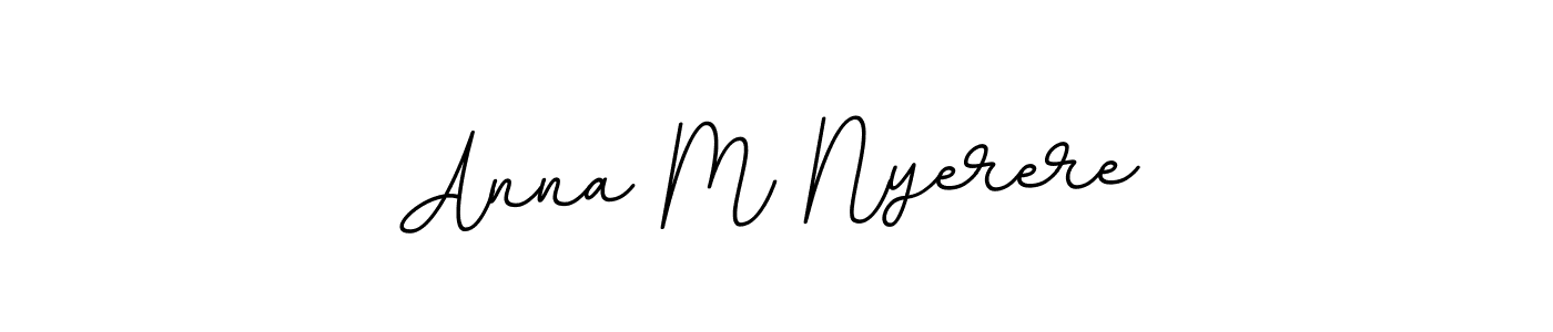 Make a beautiful signature design for name Anna M Nyerere. With this signature (BallpointsItalic-DORy9) style, you can create a handwritten signature for free. Anna M Nyerere signature style 11 images and pictures png