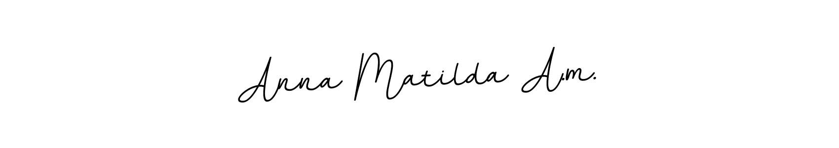 Design your own signature with our free online signature maker. With this signature software, you can create a handwritten (BallpointsItalic-DORy9) signature for name Anna Matilda A.m.. Anna Matilda A.m. signature style 11 images and pictures png