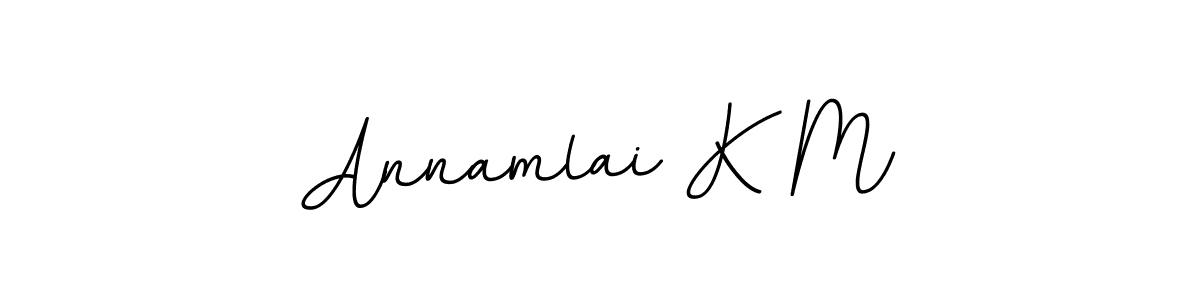 Also we have Annamlai K M name is the best signature style. Create professional handwritten signature collection using BallpointsItalic-DORy9 autograph style. Annamlai K M signature style 11 images and pictures png