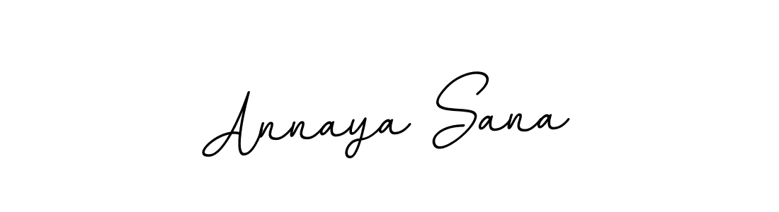 How to make Annaya Sana name signature. Use BallpointsItalic-DORy9 style for creating short signs online. This is the latest handwritten sign. Annaya Sana signature style 11 images and pictures png