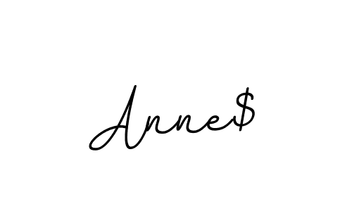 You should practise on your own different ways (BallpointsItalic-DORy9) to write your name (Anne$) in signature. don't let someone else do it for you. Anne$ signature style 11 images and pictures png