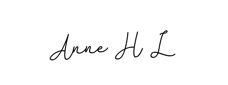 Use a signature maker to create a handwritten signature online. With this signature software, you can design (BallpointsItalic-DORy9) your own signature for name Anne H L. Anne H L signature style 11 images and pictures png