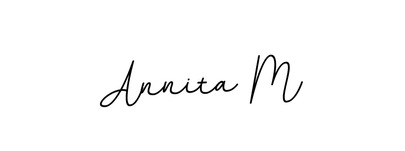 Use a signature maker to create a handwritten signature online. With this signature software, you can design (BallpointsItalic-DORy9) your own signature for name Annita M. Annita M signature style 11 images and pictures png