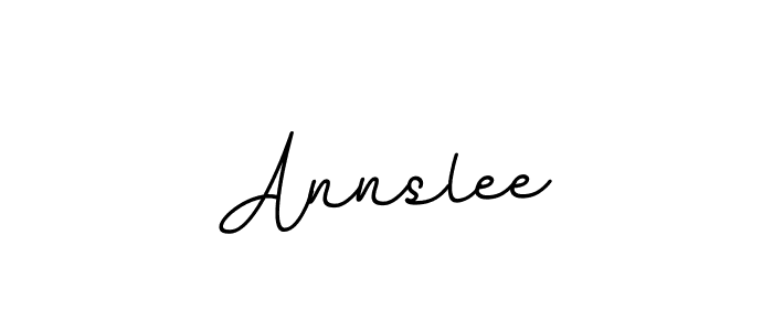 Use a signature maker to create a handwritten signature online. With this signature software, you can design (BallpointsItalic-DORy9) your own signature for name Annslee. Annslee signature style 11 images and pictures png