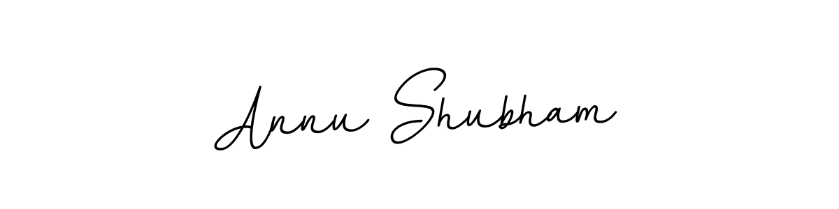 The best way (BallpointsItalic-DORy9) to make a short signature is to pick only two or three words in your name. The name Annu Shubham include a total of six letters. For converting this name. Annu Shubham signature style 11 images and pictures png