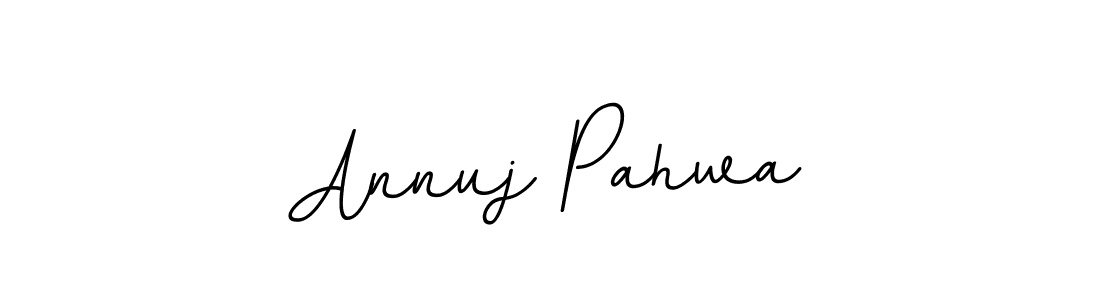 Design your own signature with our free online signature maker. With this signature software, you can create a handwritten (BallpointsItalic-DORy9) signature for name Annuj Pahwa. Annuj Pahwa signature style 11 images and pictures png