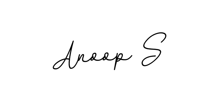 How to make Anoop S name signature. Use BallpointsItalic-DORy9 style for creating short signs online. This is the latest handwritten sign. Anoop S signature style 11 images and pictures png
