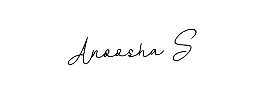 Use a signature maker to create a handwritten signature online. With this signature software, you can design (BallpointsItalic-DORy9) your own signature for name Anoosha S. Anoosha S signature style 11 images and pictures png