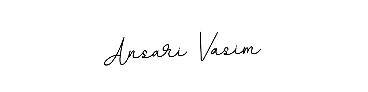 Make a beautiful signature design for name Ansari Vasim. With this signature (BallpointsItalic-DORy9) style, you can create a handwritten signature for free. Ansari Vasim signature style 11 images and pictures png